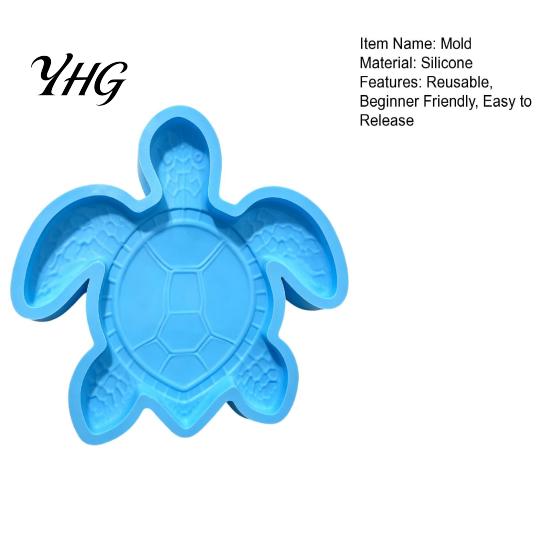 Stepping Stone Molds for Garden Reusable Sea Turtle Mold Art, DIY Oceans Theme Concrete Decorative Flower Bed Accents Paver Mold, Giant Silicone