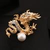 New Design Dragon Brooch Vintage Brooch Zodiac Dragon Design Chest Flower Suit Jacket Accessories Badge Fashion Accessories