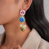 Круглые серьги-подвески Солнце Любовь Кокос Асимметричные с кисточками Нишевое искусство Средневековые серьги