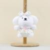 Dog Bowknot Plush Keychain Toy Pendant Stuffed Doll Cartoon Bag Decorations