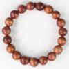 Red Cedar Buddhist Beads Rosary Bracelet: Natural Fragrant Wood, Single Circle, Unisex Jewelry