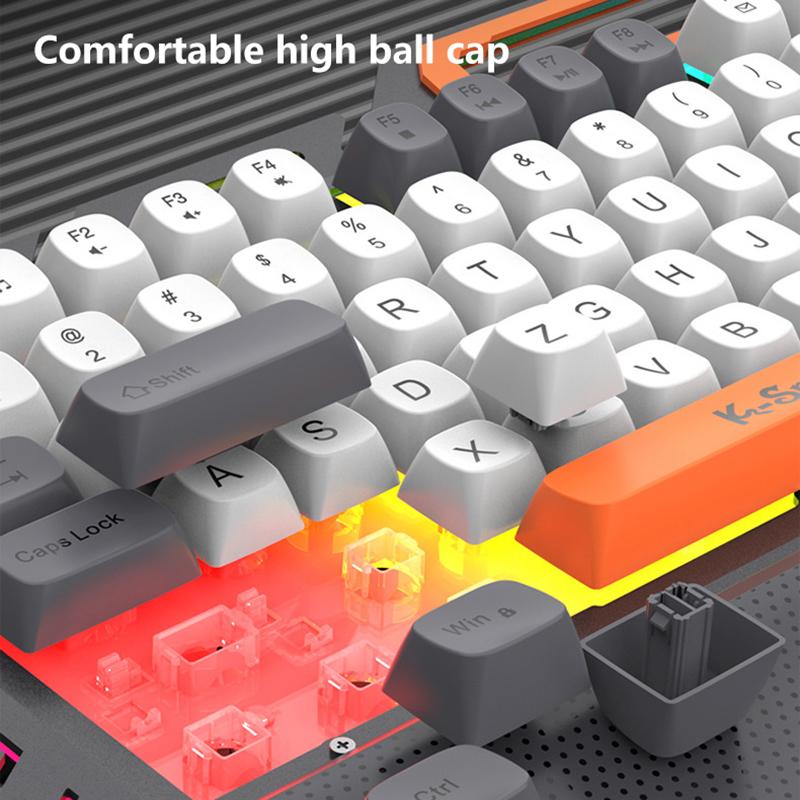 Игровая 108-клавишная проводная клавиатура и мышь, костюм с RGB-лампой для атмосферы, настольный компьютер, ноутбук, компьютер для киберспорта, игровой механический