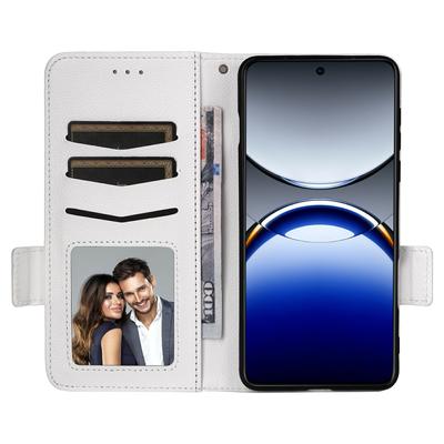 Чехол для Oppo Find X8 Pro 5G с ремешком на запястье, текстура личи, кошелек из ПУ кожи, чехол для телефона