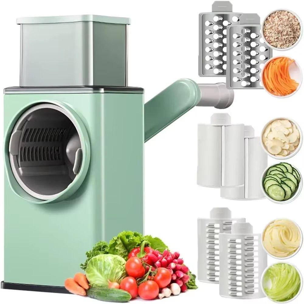 Vegetable Shredder Rotary Cheese Grater Manual Ice Shaved Machine Nut Grinder  Smoothies