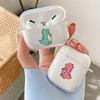 Милый мультяшный животный чехол для наушников с динозавром для Apple AirPods 4 3-го 2 Pro 3 2 Прозрачная крышка для Airpod 1 3 Защитные чехлы