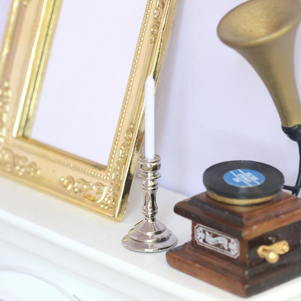 Synthetic Resin Candlesticks Furniture Toy 1:12 Scale Miniature Candlesticks Girl