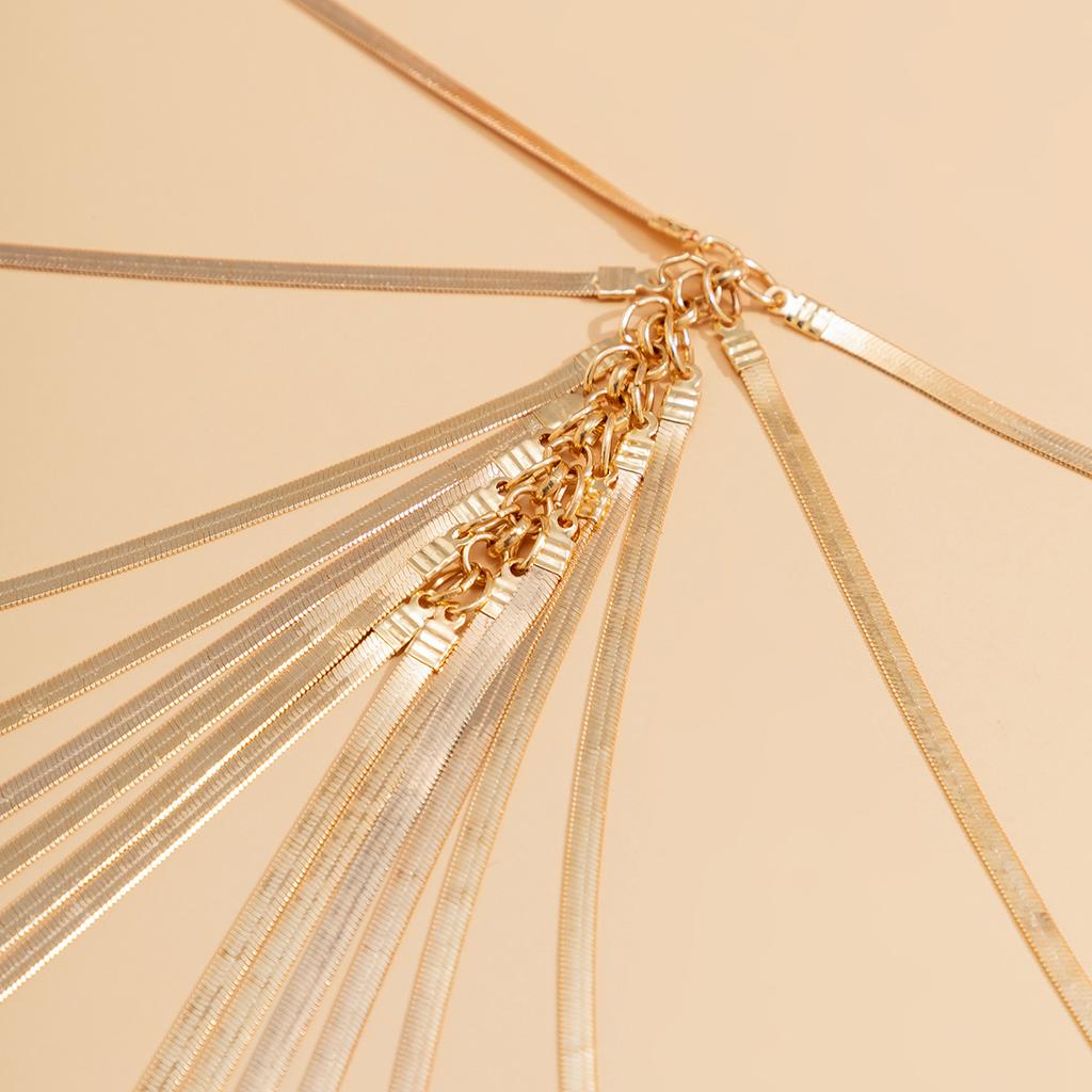 Casual Holiday Style Women's Sexy Chest Chain Bikini Necklace Geometric Chain Tassel Body Chain