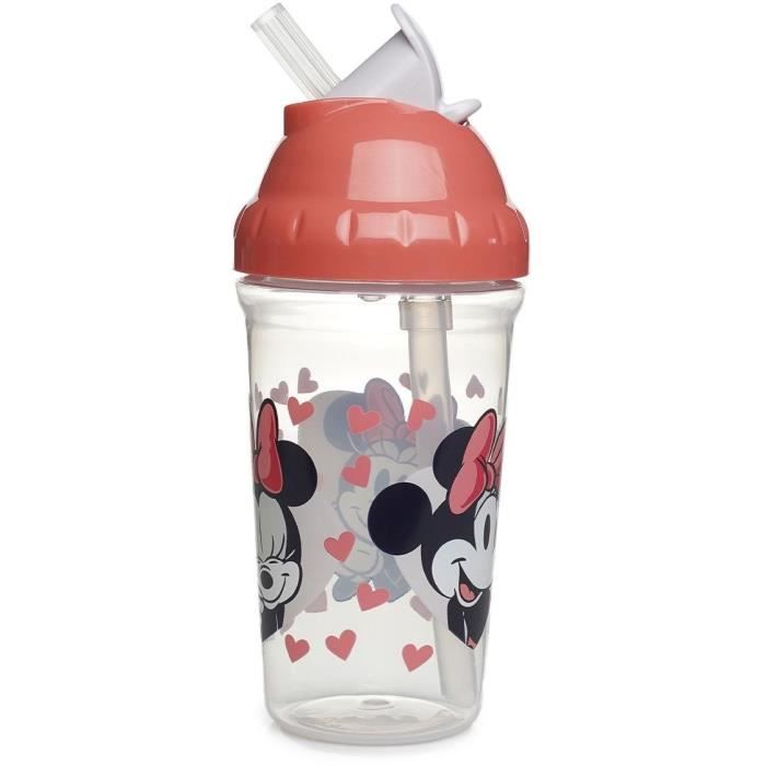 Tasse à paille - THERMOBABY - 295 ml - Anti-fuites - Clip - Minnie