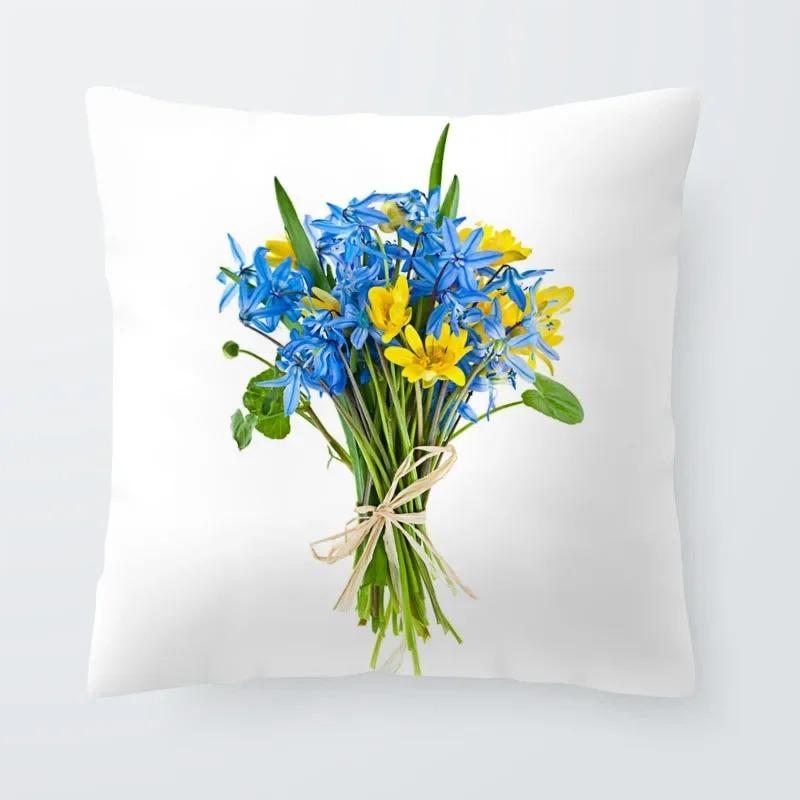 Простая цветочная декоративная наволочка для гостиной, офиса, украшения для дома, наволочка