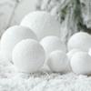 6pcs Round White Foam Christmas Balls 4/6/8CM Xmas Tree Hanging Pendant  New Year Gift