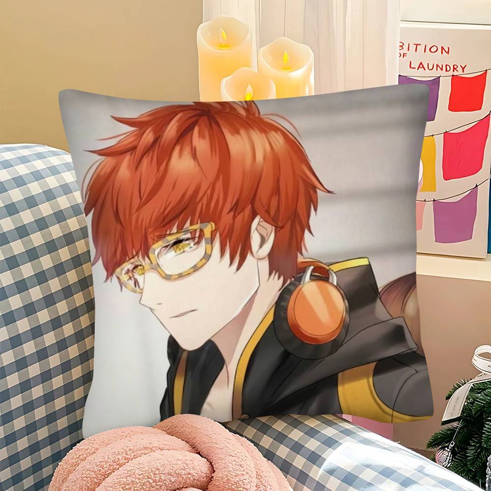 1 шт. Аниме M-Mystic Messenger Игровой Наволочка Модная Квадратная Наволочка Спальня Диван Комната Ins Декор Отдых