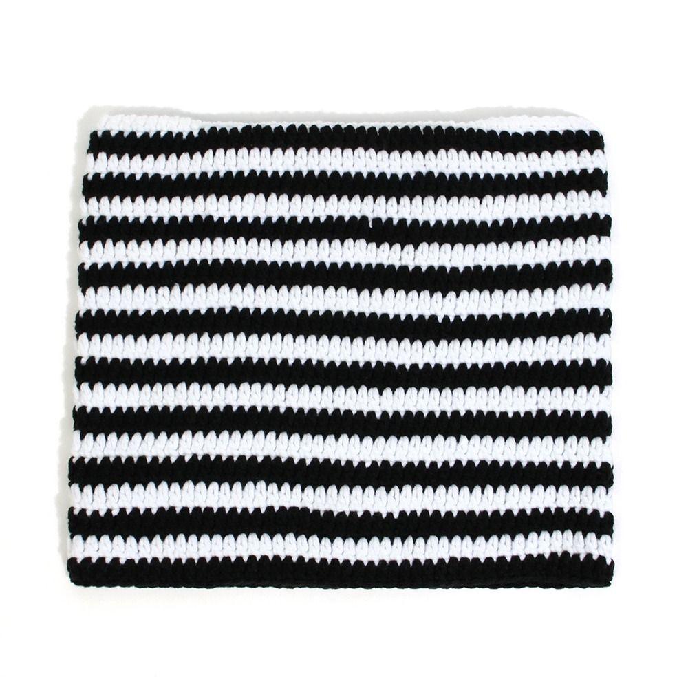 Y2K Harajuku Ins Little Devil Striped Hat Keep Warm Skullies Cap Casual Knitted Wool Cap  Women