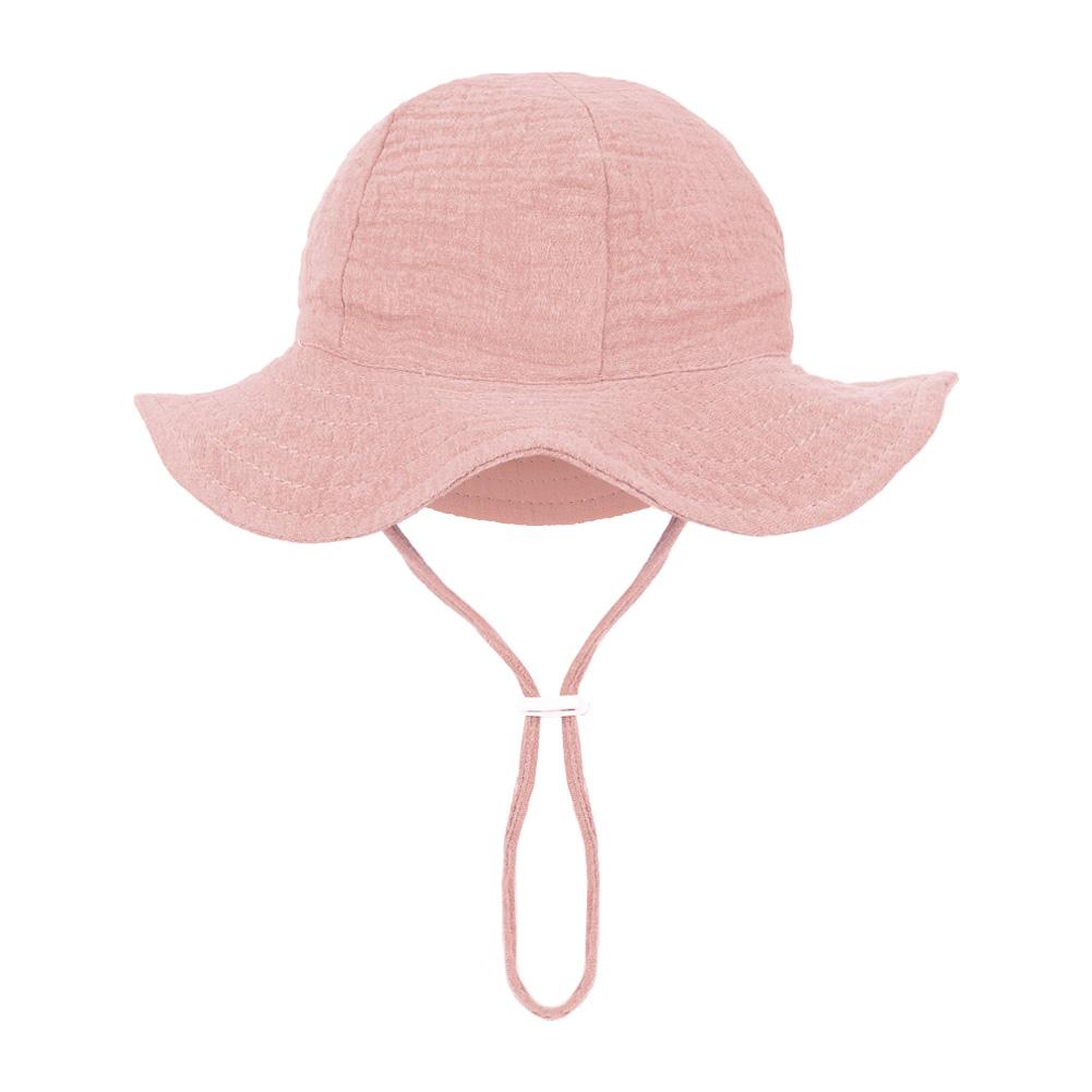 Floral Print Baby Bucket Hats Adjustable Solid Caps for Infant Boys Girls Sunscreen Outdoor Beanies Beach Fishing Headwraps
