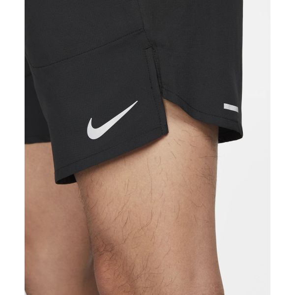 Nike Однотонные беговые шорты с логотипом для мужчин Черные DM4762-010