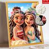 Disney Жемчужная живопись Моана Ручная работа diy 5D Жемчужные драгоценные камни Картины Поделки Особая форма Домашний декор для стен
