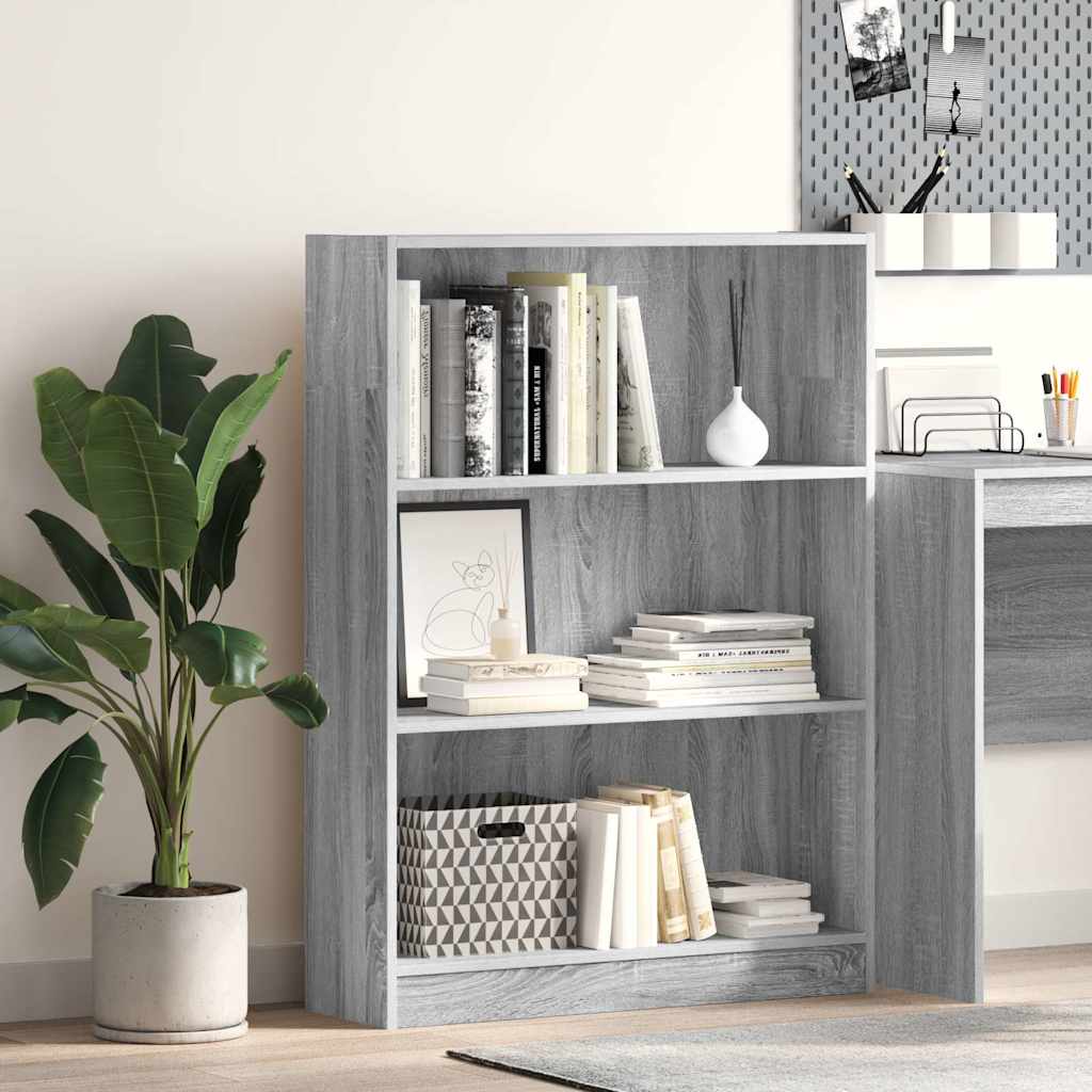 Bookshelf Gray Sonoma 80 x 24 x 109 cm Particleboard