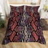 Snake Skin Duvet Cover Set Snake Scale Bedding Set Full,Wild Reptile Comforter Cover Tropical African Safari Animals Quilt Cover