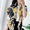 High-Quality 19 Mmi Double-Sided Heterochrome Dill Silk Large Square Scarf Mulberry Silk Silk Scarf Shawl Women
