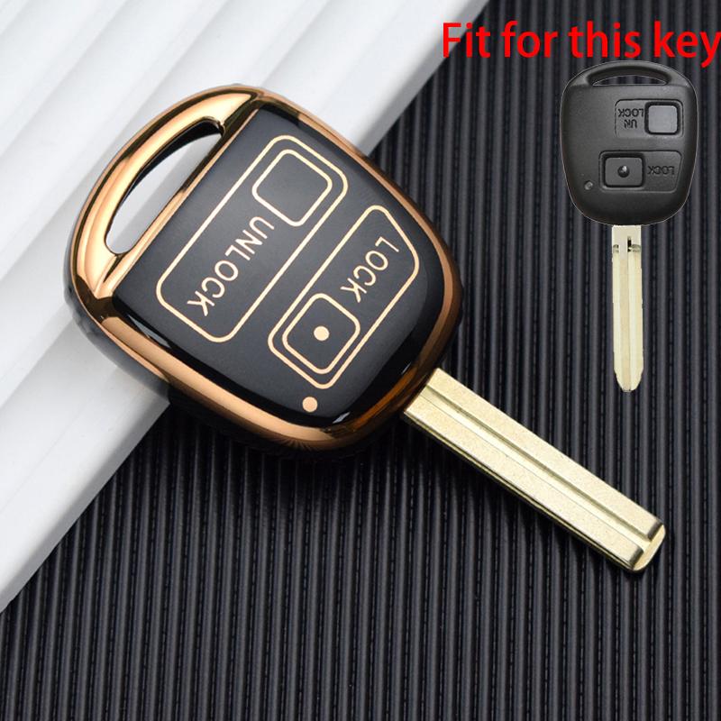 Чехол для ключей от машины с 2 3 кнопками, брелок для Lexus RX 330 Is200 для Toyota Avensis Yaris Camry 30 RAV4 Land Cruiser 120 Prado Corolla Land Cruiser