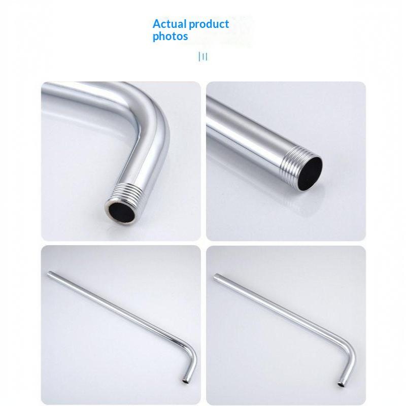 Shower Arm Wall Mounted 1PC Rust Proof Shower Head Extension Pipe Bracket for DIY Bathroom Remodel
