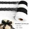 10m/roll 35mm White/black Lace Ribbon Decoration, Cute Gift Wrapping Material