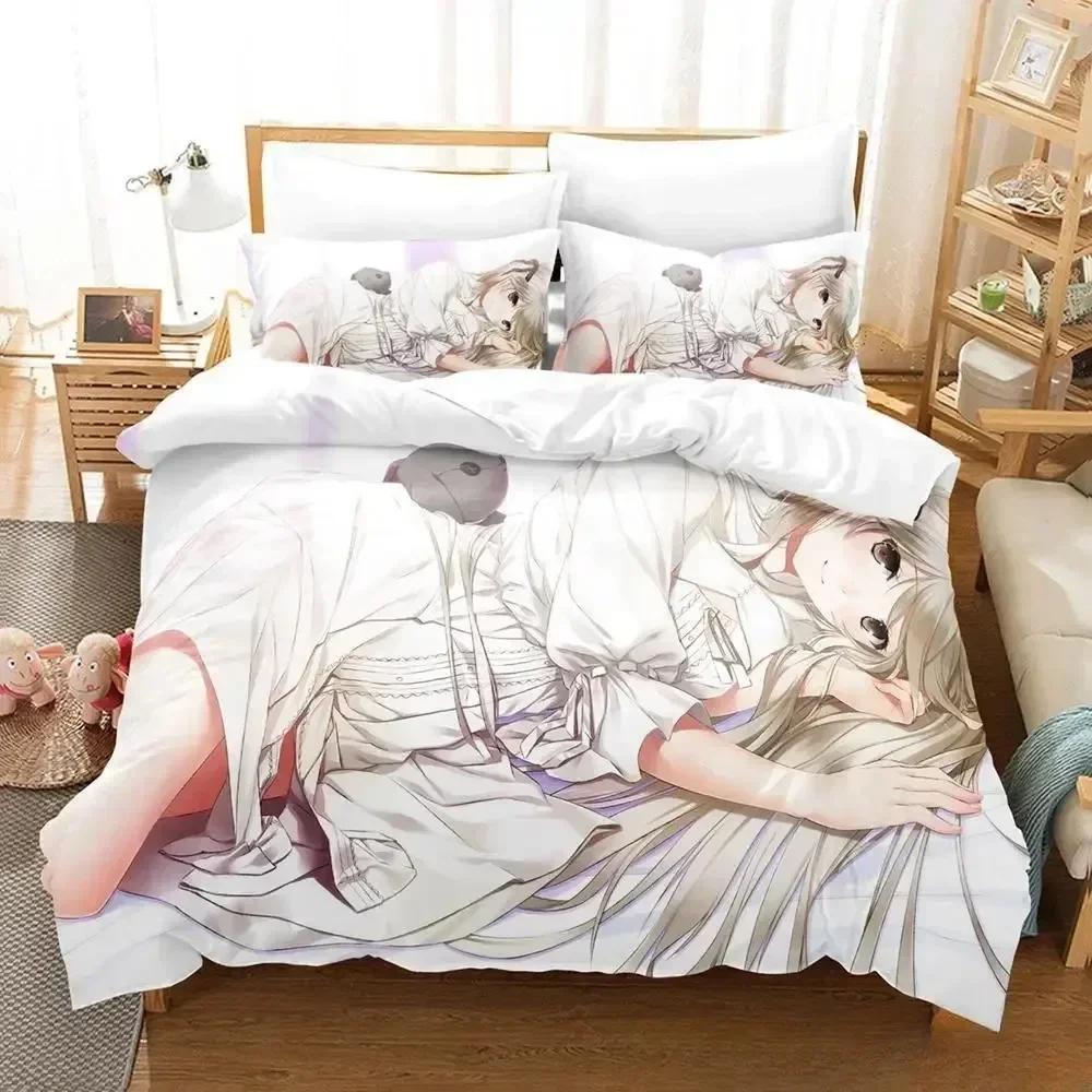 Sexy Yosuga No Sora Bedding Set Printed Bed Set With Pillowcase Bed Duvet Cover Soft Queen King Size Bedclothes Home Single Twin