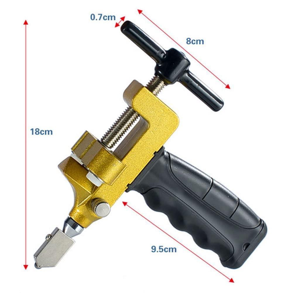 Ручной инструмент для резки стекла, ручной резак для стеклянной плитки 2 в 1, набор ручных инструментов с 2 лезвиями из вольфрамовой стали