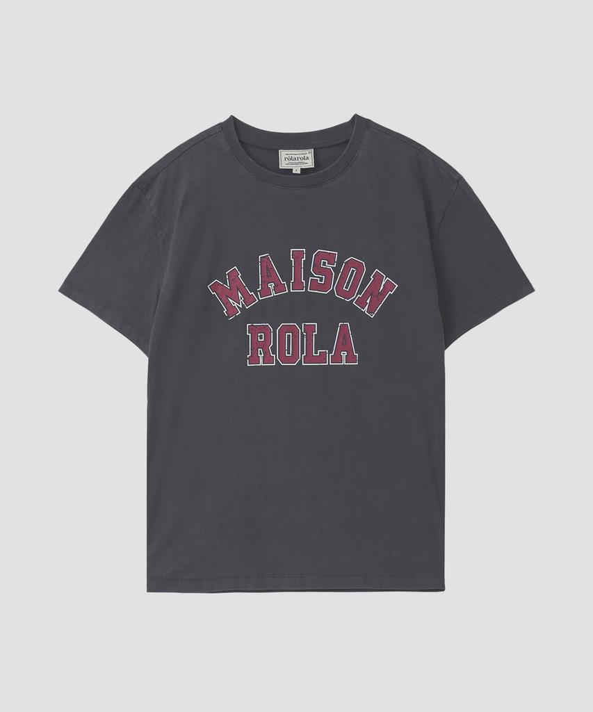ROLAROLA Maison De Rola Пигментная футболка Угольный