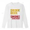 Mens Funny BBQ Chef Beer Smoked Meat Lover Grilling T Shirt Black 2X Large vintage Washed Breathable Top For Everyday Wear