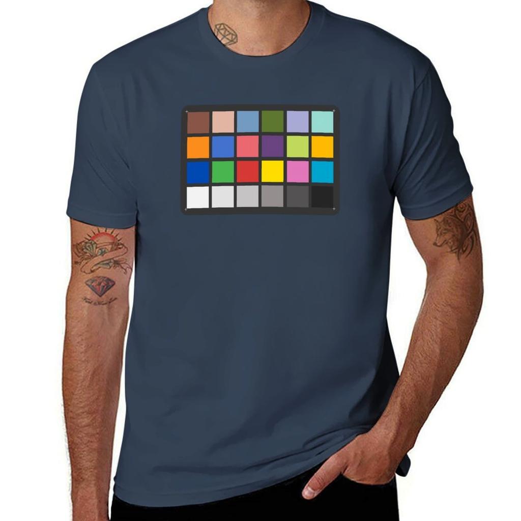Color Checker Chart TShirt Casual Loose Fit Short Sleeve TShirt