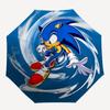 1pc Sonic the Hedgehog Automatic Opening Folding Umbrella - 3-Fold Design, 8-Bone Iron Frame Outdoor Umbrella, Ideal Gift for Fans, Travelers, Daily U