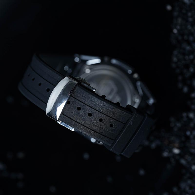 Casio Мужские часы с двойным дисплеем (жидкокристаллический/аналоговый) Серия Черные часы GA-2100-1A-