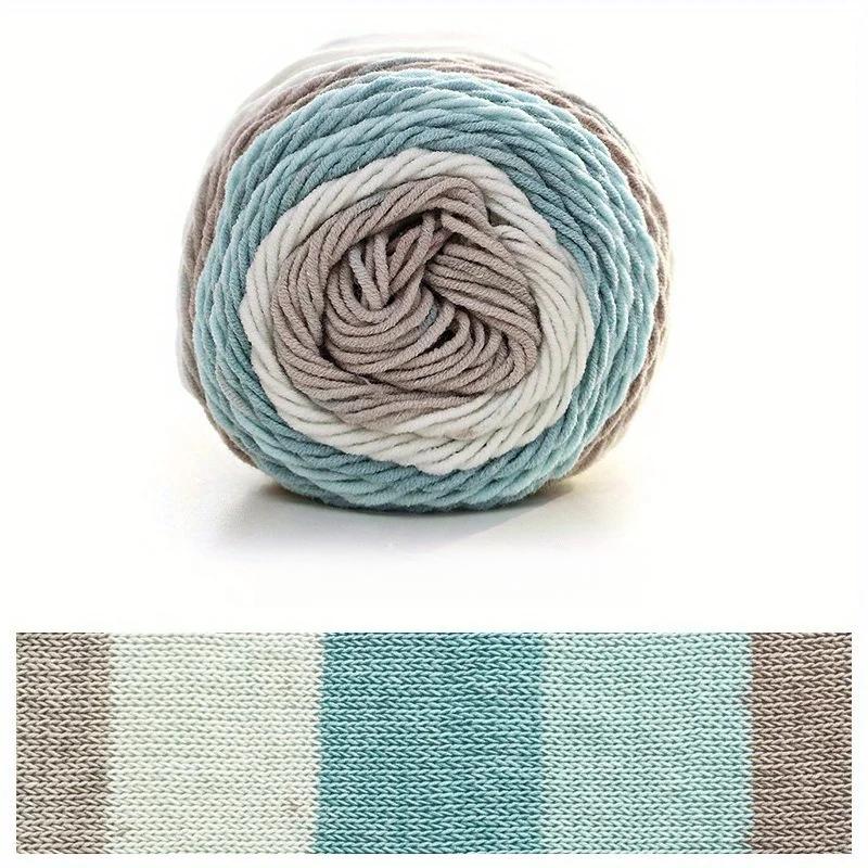 6pcs Gradient Chunky Yarn for Cushions Acrylic Yarn Bundle (600g) - Extra Thick Multicolor Ombre Crochet Yarn for Pillow Covers DIY Knitting Projects