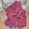 "2024 Women's Purple Cool Ice Silk Satin Wide-Leg Casual Pants"