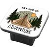 Hitch Cover Fits for 2-Inch Hitch,Adventure Awaits Design Trailer Hitch Cover Tube Plug Insert,Car Exterior Accessories, Receiver Tube Hitch Plug