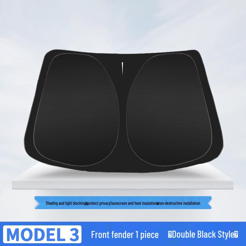 Lightproof Side Window Sunshade & Privacy Curtain for Tesla Model 3/Y - Heat Insulation & Sun Protection