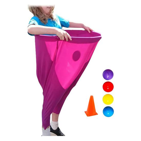 Набор для игры во дворе «Бабушкины трусы» для взрослых. Большие бабушкины трусы с прыгающим мячом и конусом-маркером. Набор для игры в метание на открытом поле для командной эстафеты, семейного воссоединения.