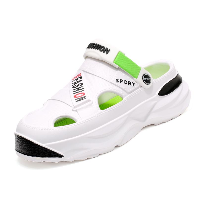 Новые мужские сандалии для бассейна, уличная пляжная обувь, слипоны, садовые сабо, сандалии, повседневные нескользящие тапочки, мужские шлепанцы