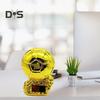 Golden Ball Award Figurine World Soccer Player Trophy Replica Resin Statue Sculpture Desktop Decoration Ornament Sports Fans Athletes Collectible Gift