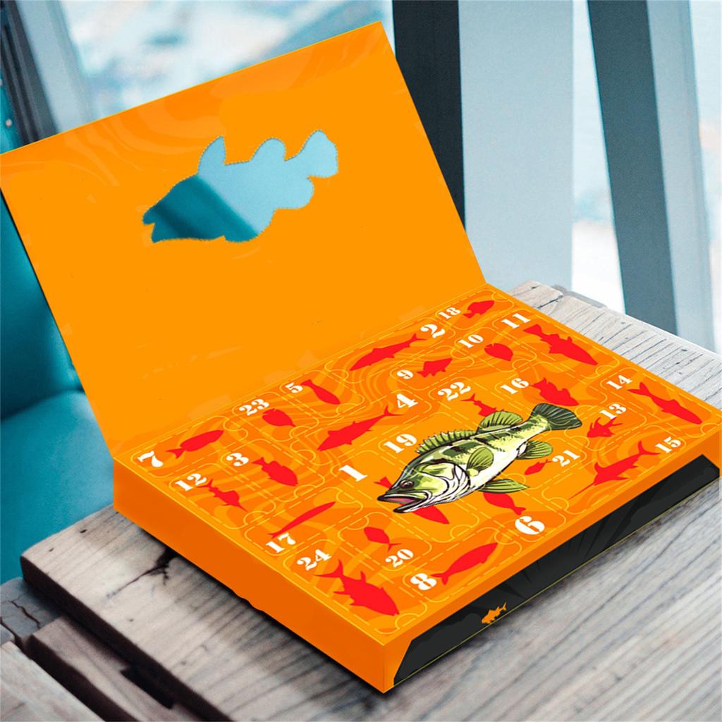 НАБОР РЫБОЛОВНЫХ СНАСТЕЙ Набор календаря Адвента из 24 предметов Приманка Блесна Набор мягких приманок Нейтральная упаковка