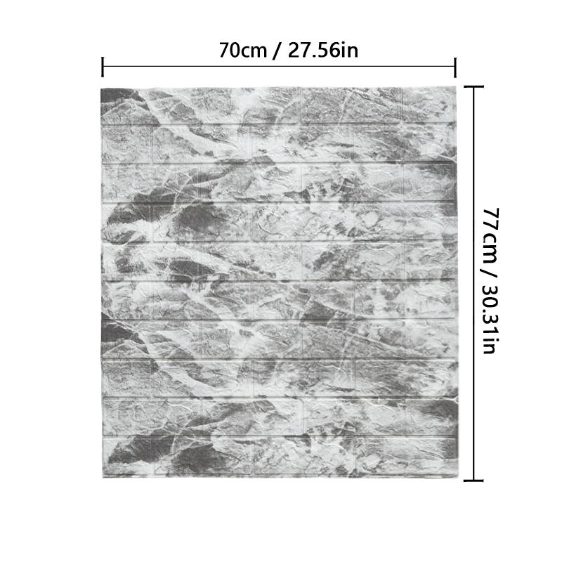 10М 3D Пенопластовые Кирпичные Стеновые Панели Наклейки Самоклеящиеся Водонепроницаемые Обои для Гостиной Наклейка на Стену Домашний Декор Настенные Покрытия