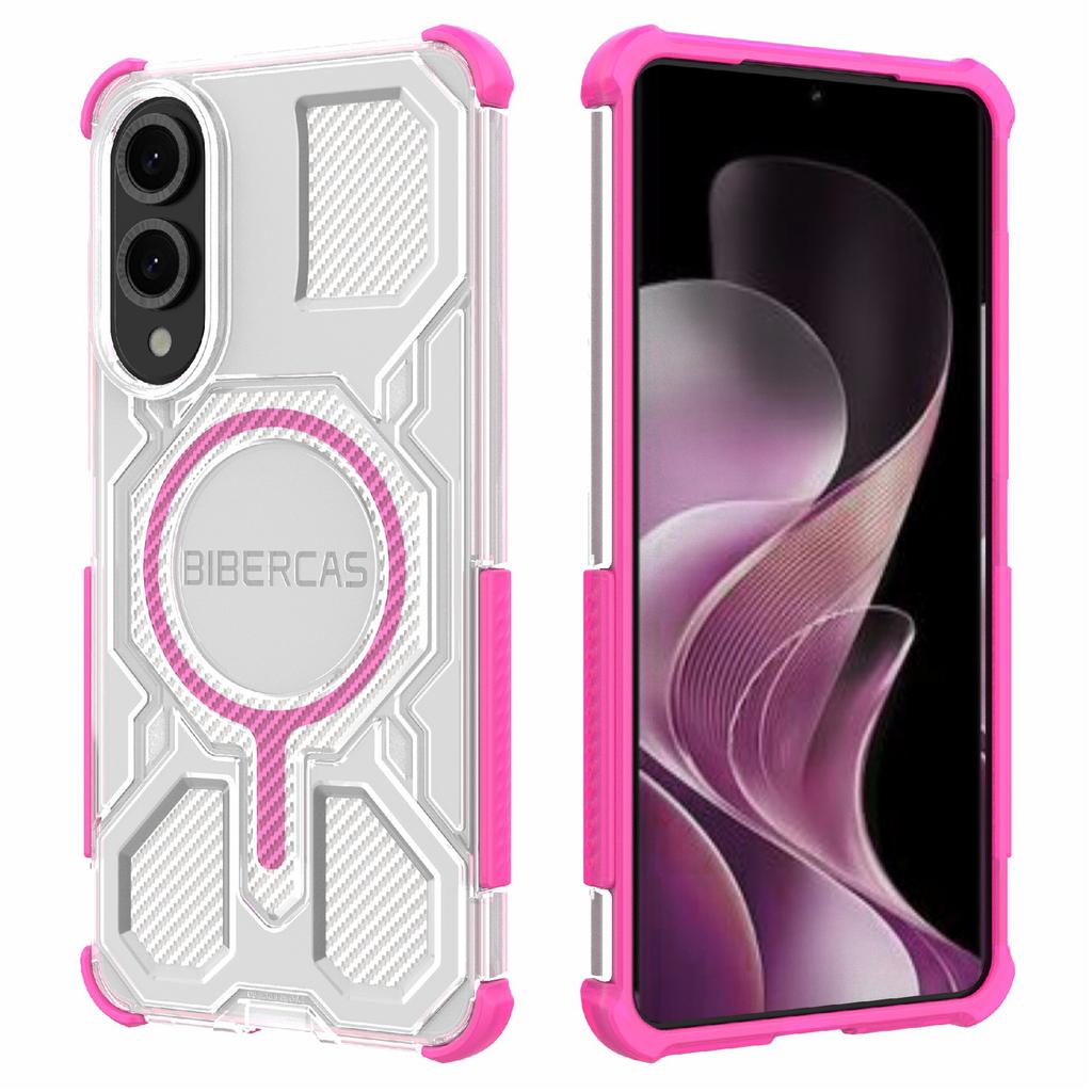 BIBERCAS J-16 Transparent Series For Samsung Galaxy S25 Edge Case Compatible with MagSafe TPU+PC Phone Cover