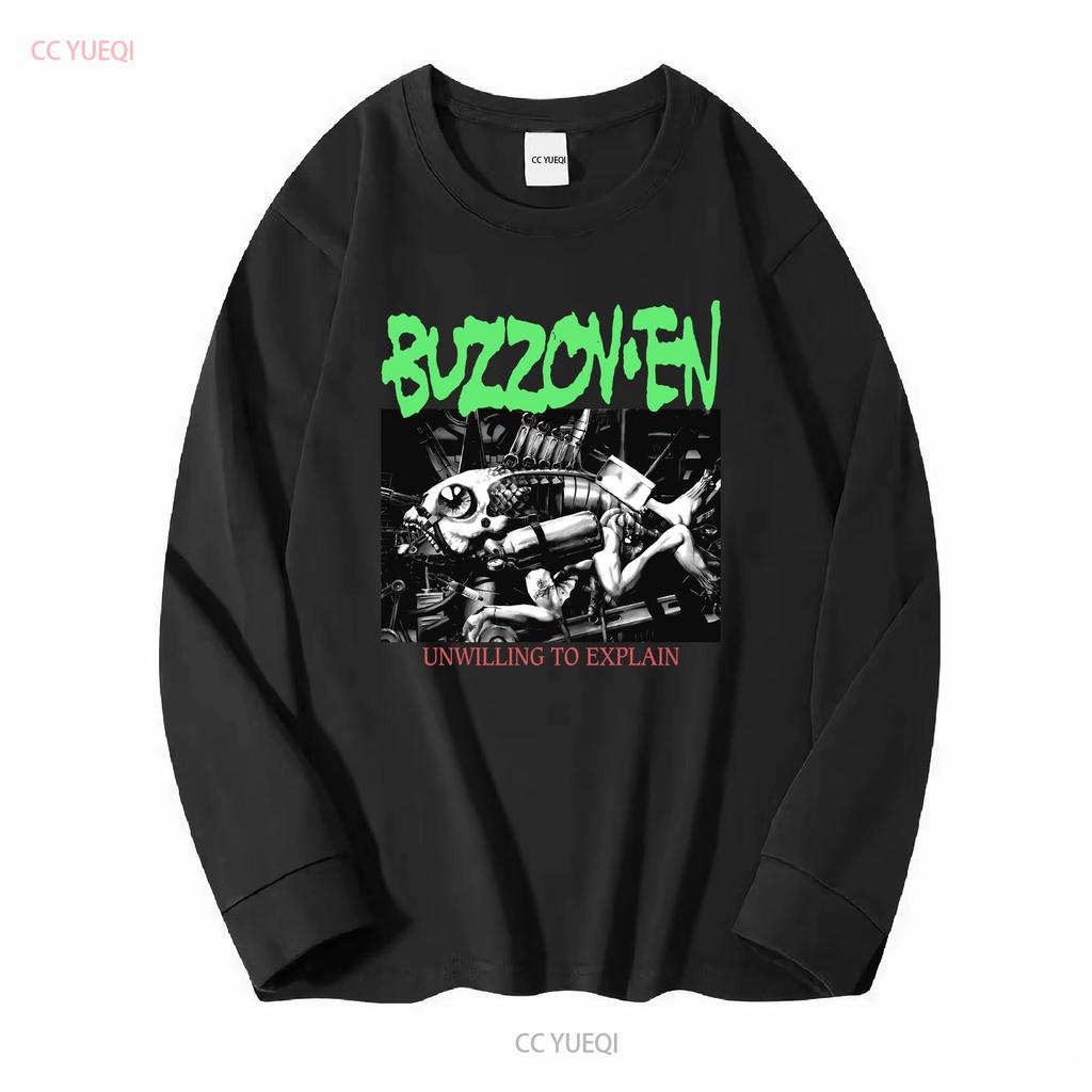 Buzzoven Buzzov en Не желая объяснять Футболка винтажная Постиранная с принтом стритвир Удобная Эластичная Унисекс Повседневная мужская