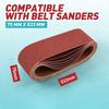 75*533mm Sanding Belts Aluminum Oxide Abrasive Belt for Belt Sanders Multi-Grit Sanding Belts for Woodworking Metal Paint