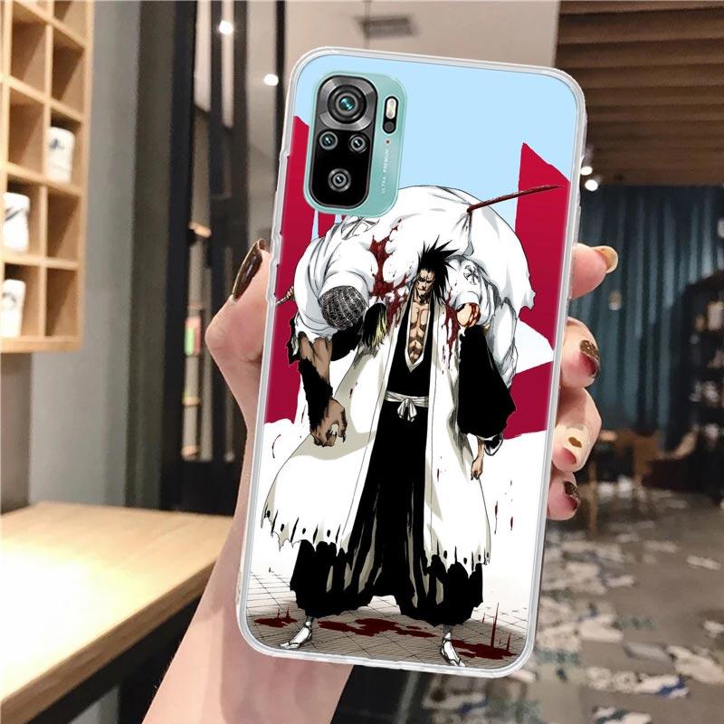 Bleach Кемпачи Зараки Мягкий чехол для телефона для Xiaomi Redmi Note 14 14S 13 12S 12 11S 11 11E Pro Plus 11T 10S 10 9S 5G Чехол с рисунком
