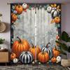 2 шт. цифровая занавеска HD с принтом серая Галстук Хэллоуин тыква кленовый лист домашний декор стиль Украсьте гостиную спальню Носите штангу