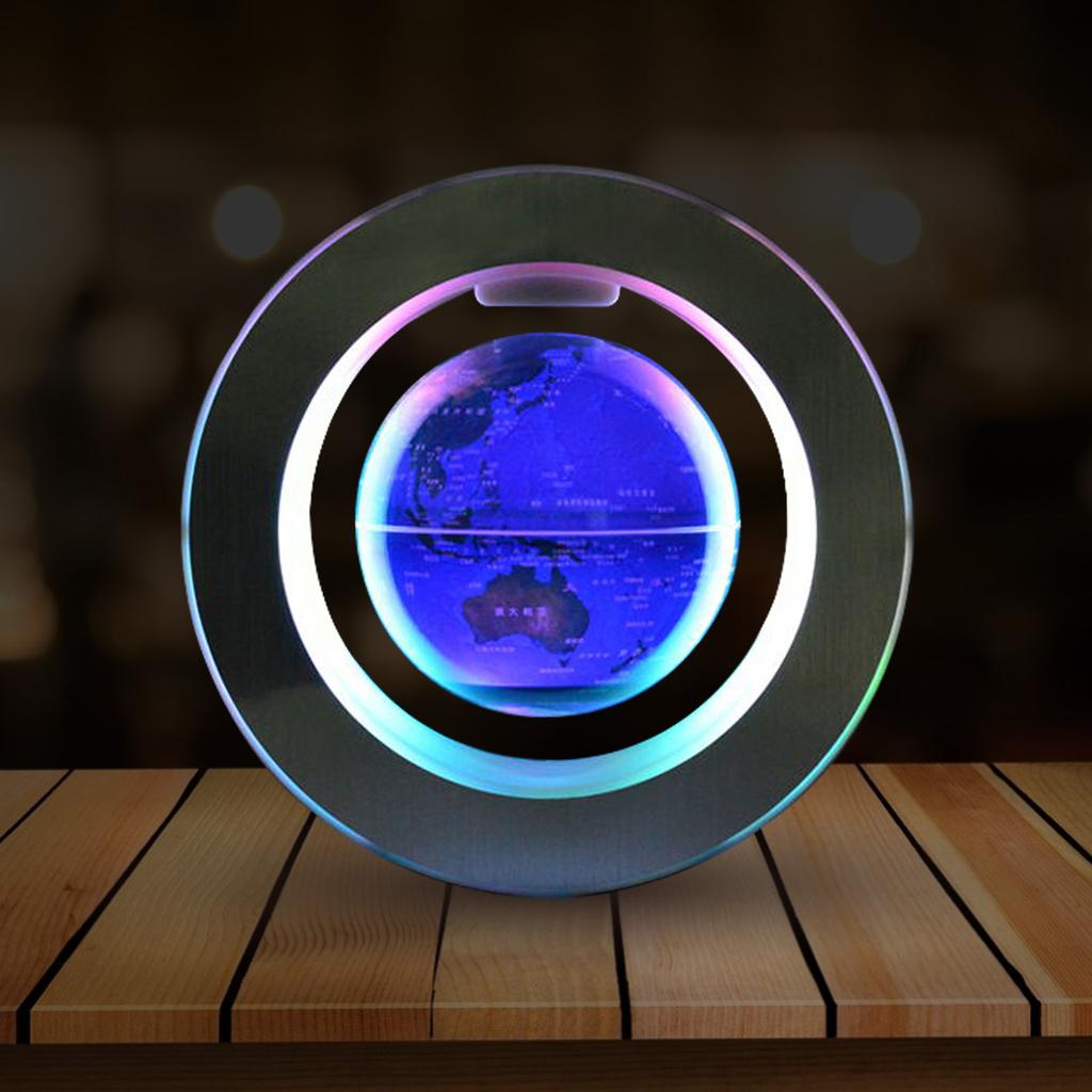 Floating Globe 4 Inch Magnetic Levitation Rotating World Map with LED Base for Children Home Desk Decoration