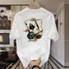 Casual Men Summer Skull  Poker Print Breathable Sports  T-Shirt Tops
