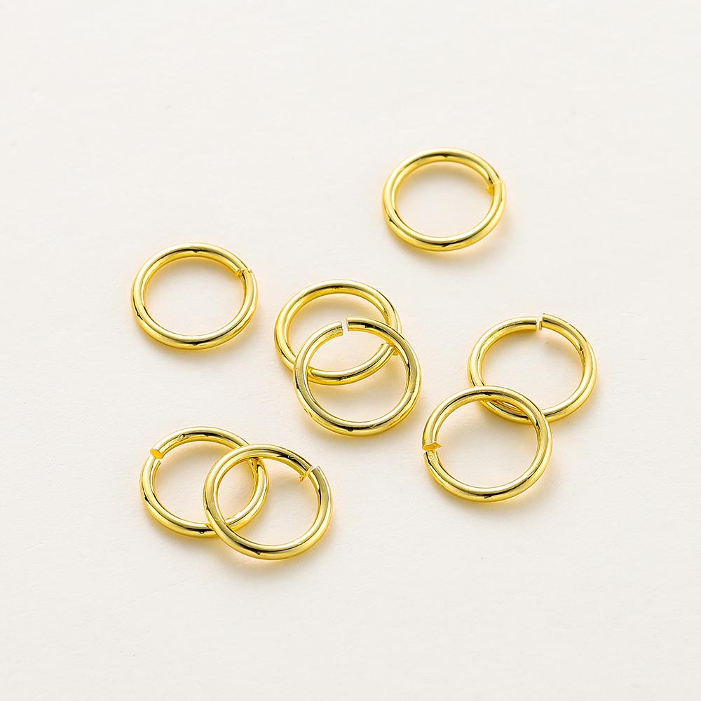 50-200Lot 14K 18K Gold Necklace Open Single Jump Ring Lobster Clasp Connector Split Ring Fitting Diy Jewelry Making Accessories