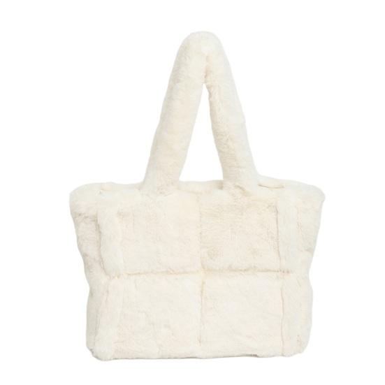 Пушистая сумка через плечо Женская плюшевая сумка Пушистая сумка-тоут Большой вместимости Меховой кошелек для повседневного использования